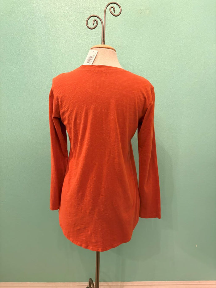 FAVORITE 3/4 SLEEVE POCKET TEE-CEDAR-COTTON LANI