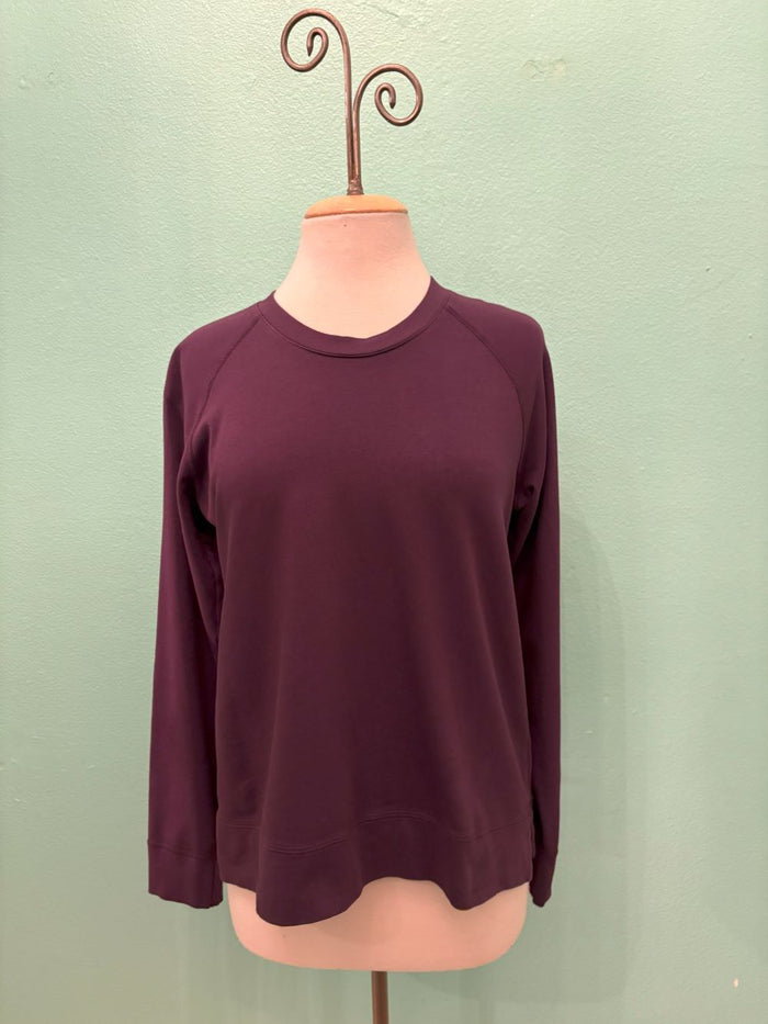 CREW PULLOVER-BLACKBERRY-COTTON LANI