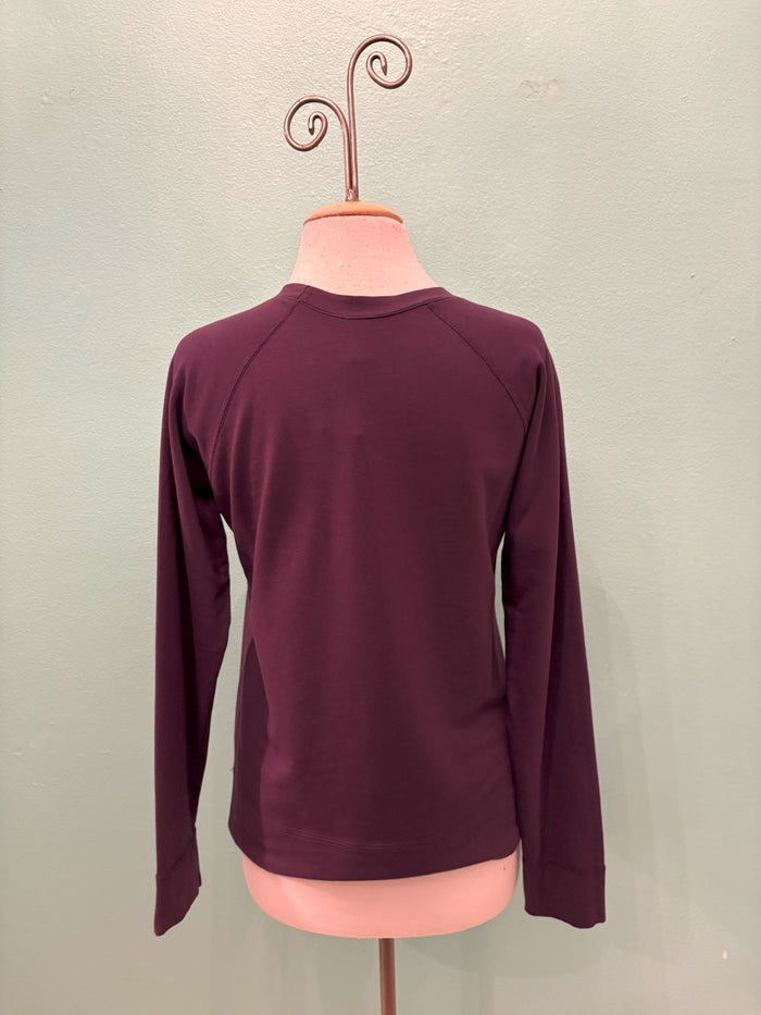 CREW PULLOVER-BLACKBERRY-COTTON LANI