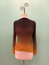 OMBRE CRINKLE L/S BLOUSE-26008-VANITE COUTURE