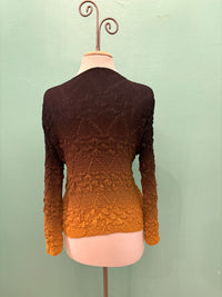 OMBRE CRINKLE L/S BLOUSE-26008-VANITE COUTURE