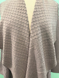 CRINKLE SHAWL COLLAR DUSTER-VANITE COUTURE