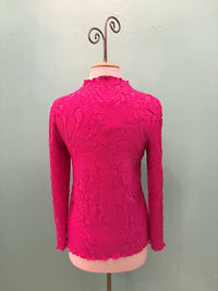 EMBOSSED LONG SLEEVE BLOUSE-68091-VANITE COUTURE