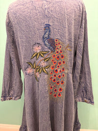 L/S PEACOCK BUTTONDOWN DRESS-PAPER LACE