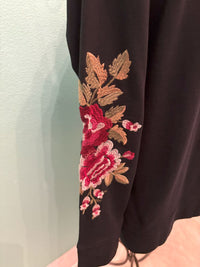 HOODED SWEATSHIRT TUNIC-MEHDI-BLACK-JOHNNY WAS