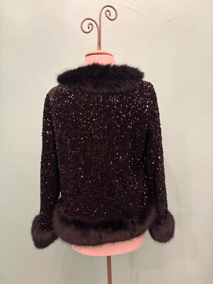 VELVET AND SEQUIN JACKET-ARIS A