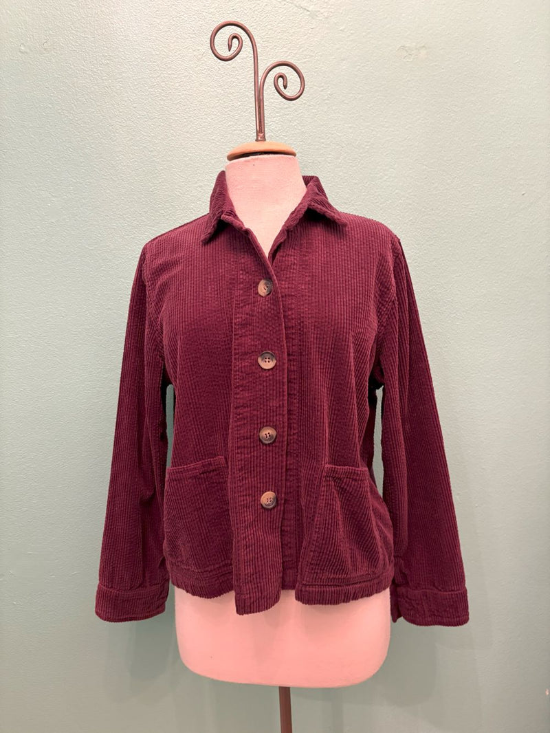 LUX CORDUROY CROPPED JACKET-CINNABARK-CUT LOOSE