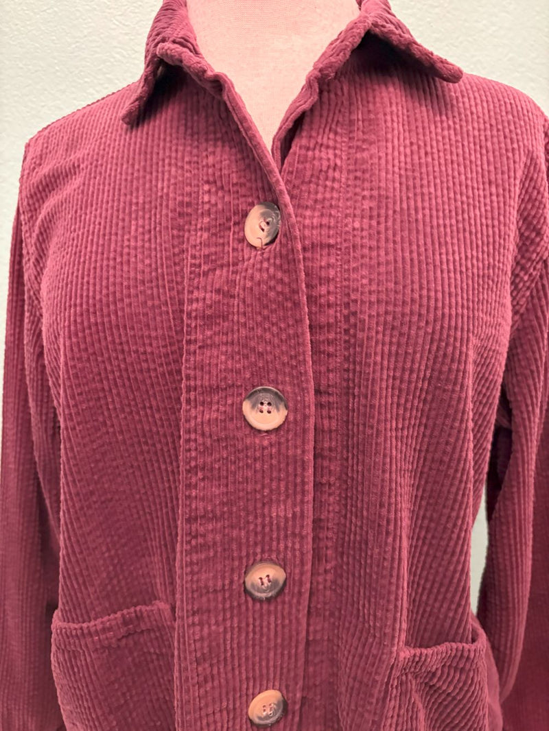 LUX CORDUROY CROPPED JACKET-CINNABARK-CUT LOOSE