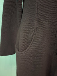 LONG KNIT COAT W/HOOD-BLACK-DOLCEZZA