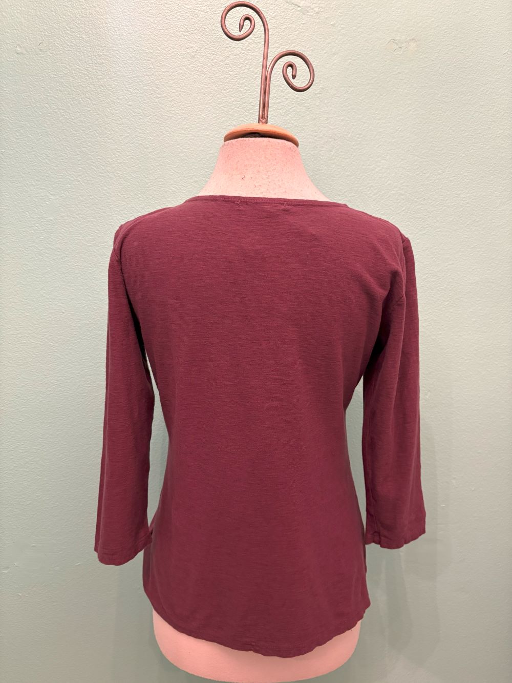 3/4 SLEEVE TUCK TEE-CINNABARK-CUT LOOSE