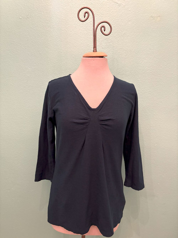 3/4 SLEEVE TUCK TEE-ETAN-CUT LOOSE