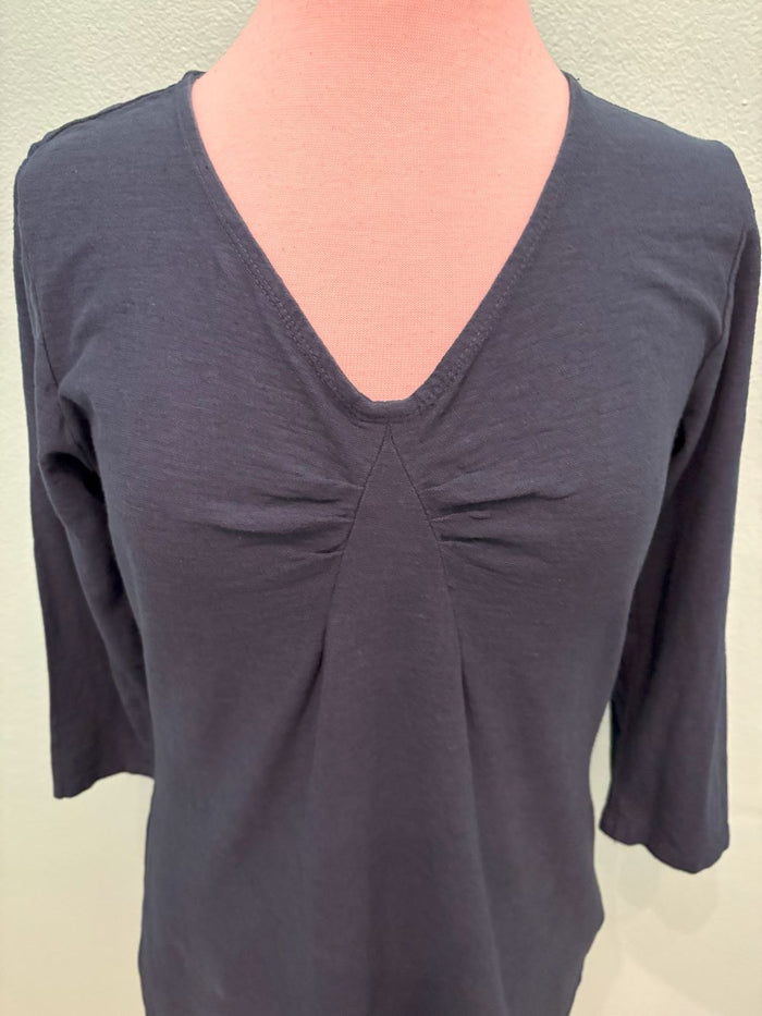 3/4 SLEEVE TUCK TEE-ETAN-CUT LOOSE