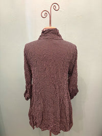 STRIPE BUTTON JACKET WITH ROLL TAB SLEEVE-BLK/WHT-MOONLIGHT