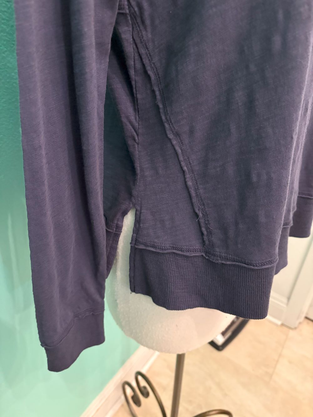 L/S SEAMED CREWNECK PULLOVER-SAILOR BLUE-MODODOC