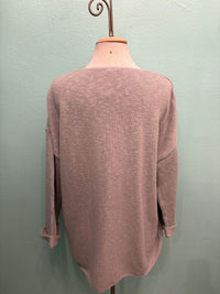 FAVORITE SWEATER V-NECK SLUB 100% COTTON - AVALIN