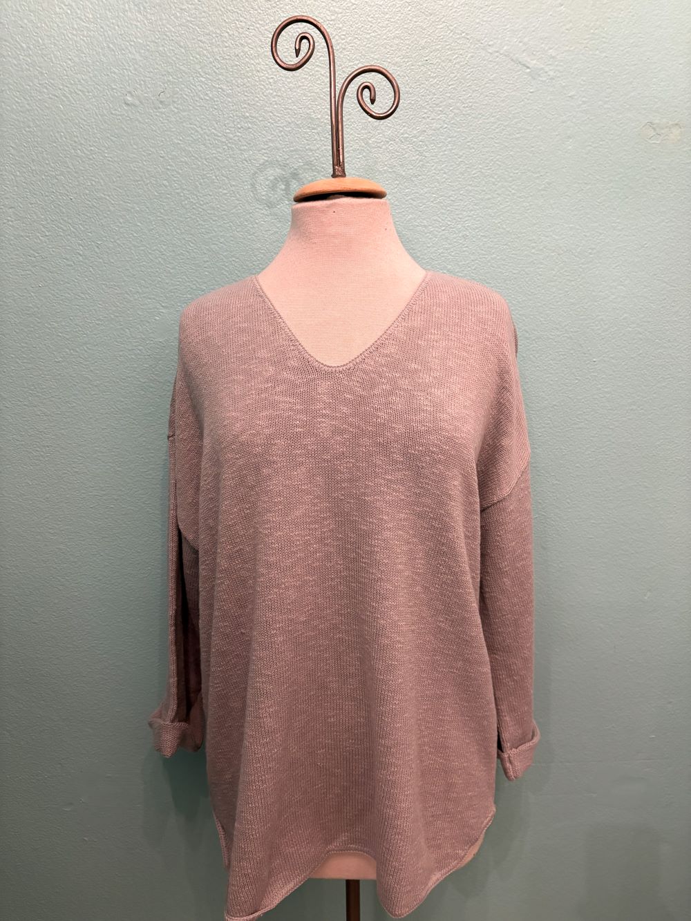 FAVORITE SWEATER V-NECK SLUB 100% COTTON - AVALIN
