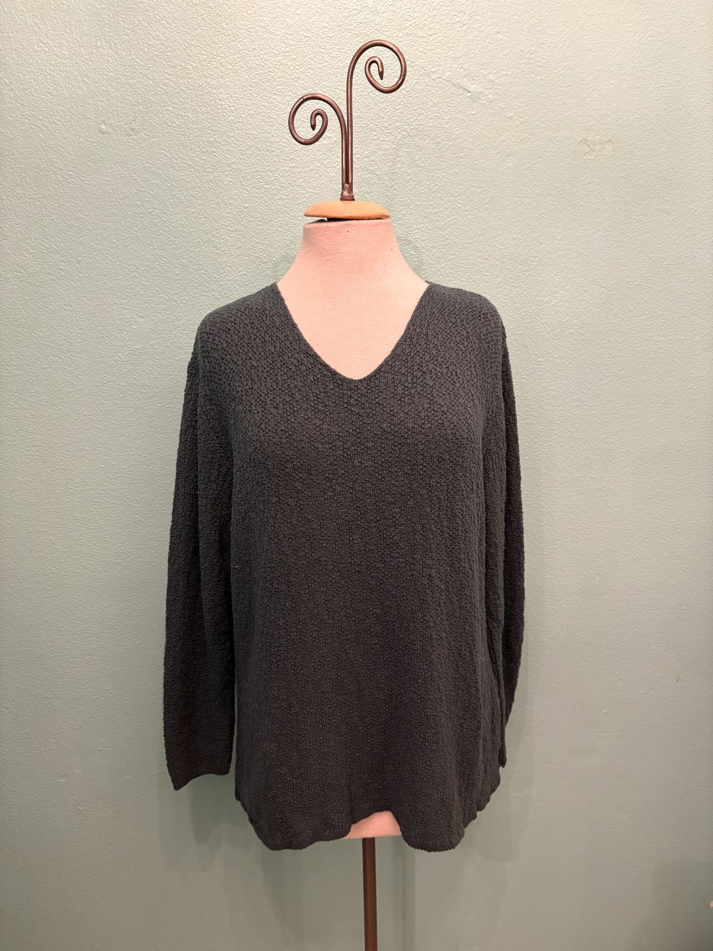 V-NECK SCRAMBLE KNIT 100% COTTON - AVALIN