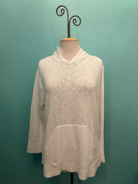 SLUB COTTON HOODIE WITH POCKET-AVALIN