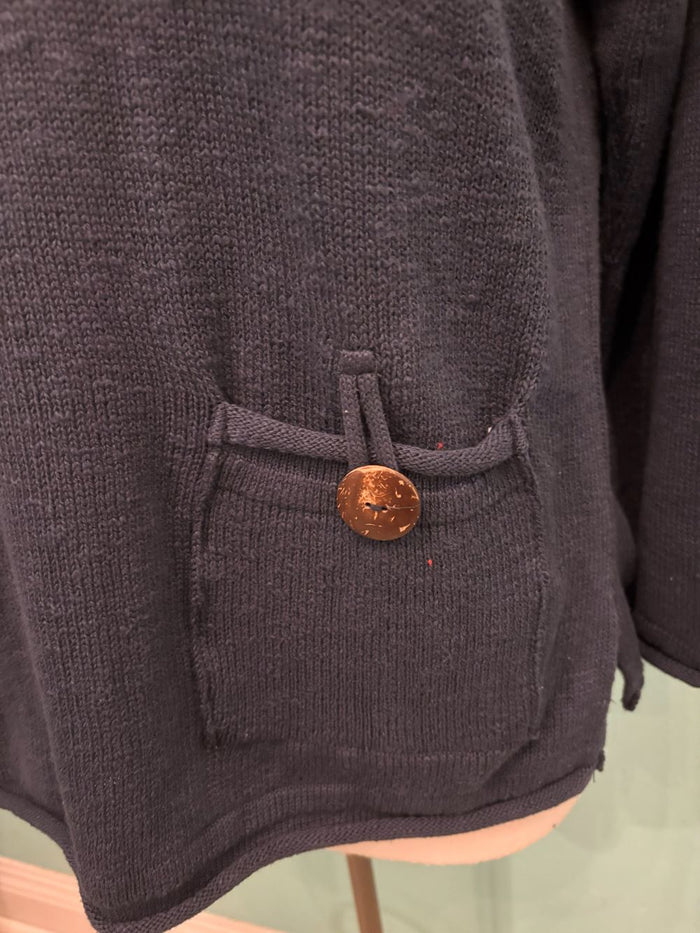 ROLL NECK BUTTON POCKET 100% COTTON -AVALIN