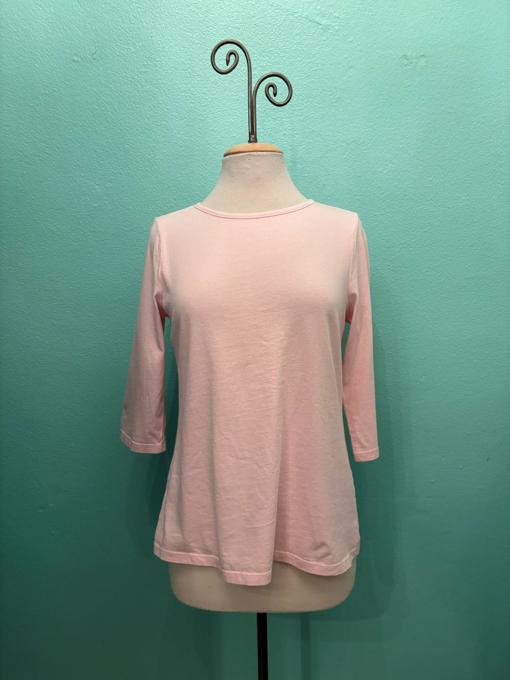 BOATNECK 3/4 SLEEVE TEE-LULLABY-COTTON LANI