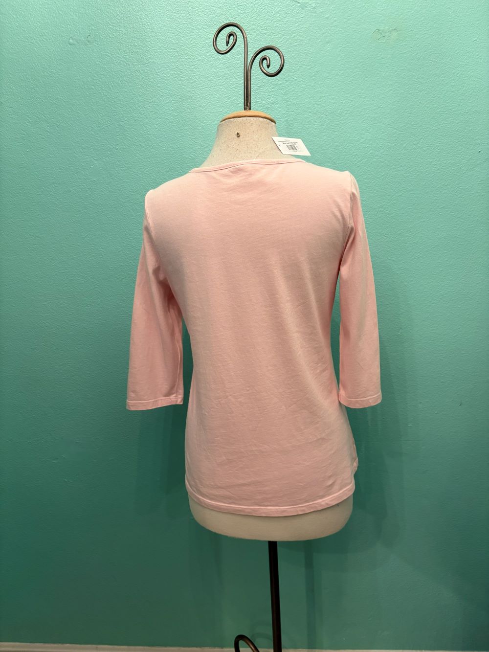 BOATNECK 3/4 SLEEVE TEE-LULLABY-COTTON LANI