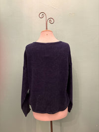 STAR PULLOVER-MINERAL INDIGO-COTTON LANI
