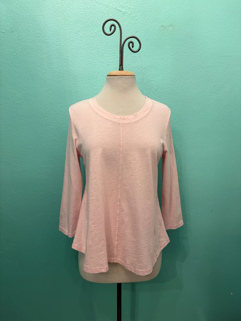 SWING CREW NECK 3/4 SLEEVE TEE-LULLABY-COTTON LANI