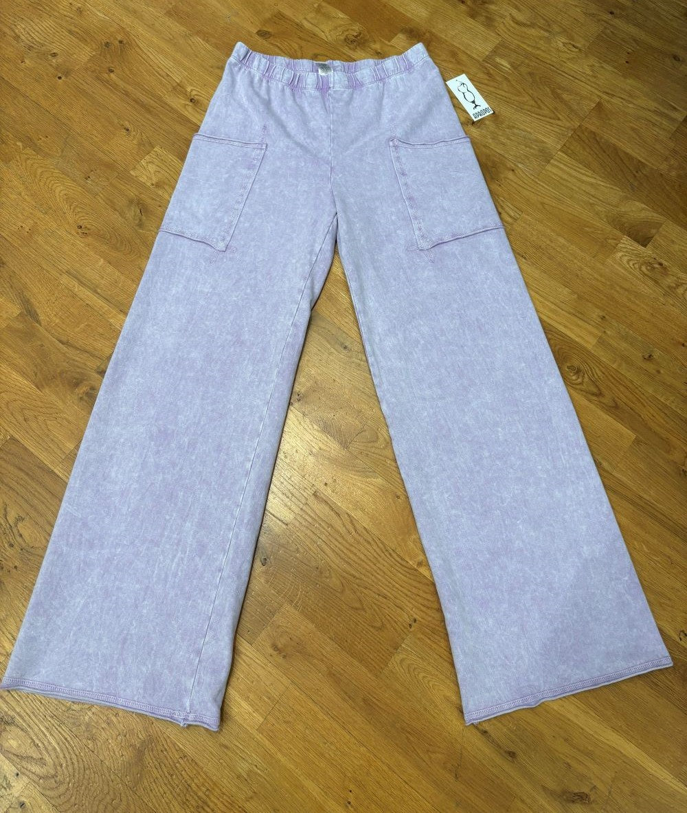 POCKET PANT-MINERAL LILAC-COTTON LANI