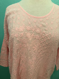 ZORA STITCHWORK BLOUSE-ROMANCE ROSE-JOHNNY WAS