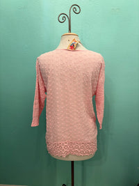 ZORA STITCHWORK BLOUSE-ROMANCE ROSE-JOHNNY WAS