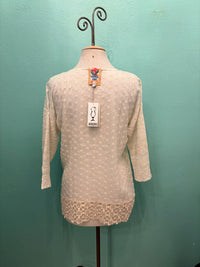 ZORA STITCHWORK BLOUSE-NATURAL-JOHNNY WAS