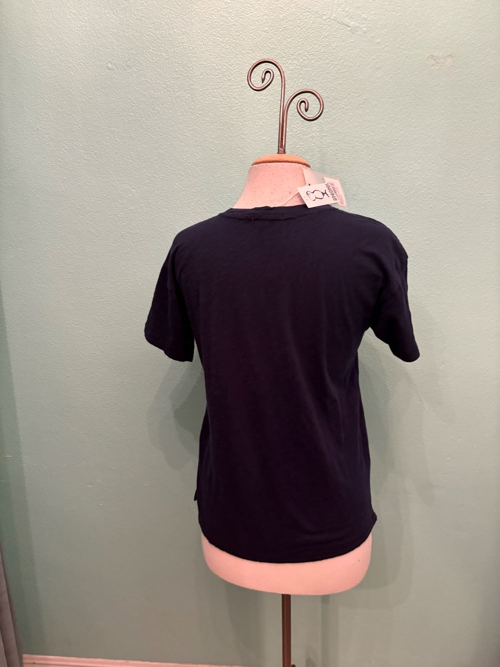 SHORT SLEEVE V-NECK BOXY TEE-VIBRANT NAVY-MODODOC