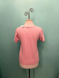 SHORT SLEEVE V-NECK BOXY TEE-PEARLY PINK-MODODOC