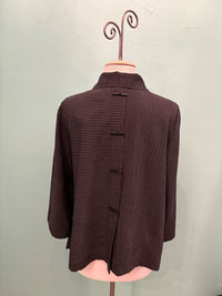 BLACK/GREY STRIPE CROP JACKET-MOONLIGHT