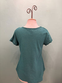 RAW EDGE V-NECK TEE-RIVIERA-CUT LOOSE