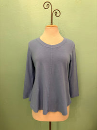 SWING CREW NECK 3/4 SLEEVE TEE-COOL-COTTON LANI