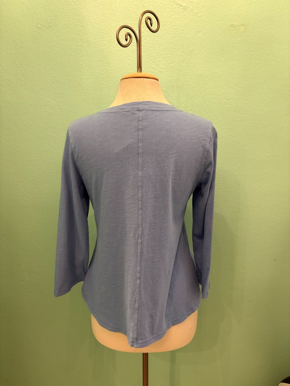 SWING CREW NECK 3/4 SLEEVE TEE-COOL-COTTON LANI