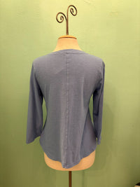 SWING CREW NECK 3/4 SLEEVE TEE-COOL-COTTON LANI