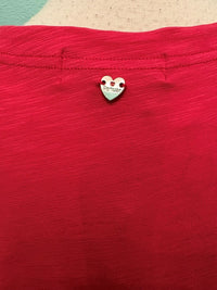 BOATNECK 3/4 SLEEVE TEE-TERRA COTTA-RENUAR
