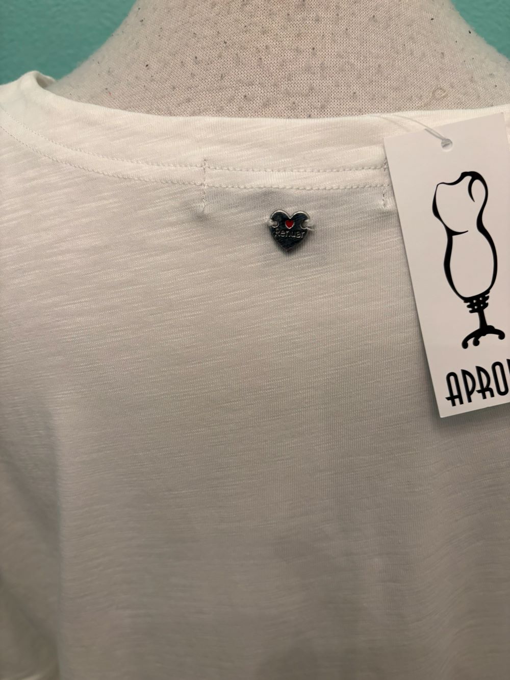 BOATNECK 3/4 SLEEVE TEE-CREME-RENUAR