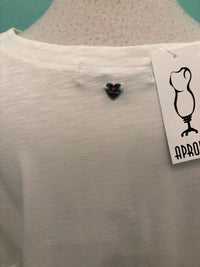 BOATNECK 3/4 SLEEVE TEE-CREME-RENUAR