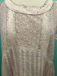 VINTAGE SLEEVELESS DRESS W/LACE-LILAC-PAPER LACE
