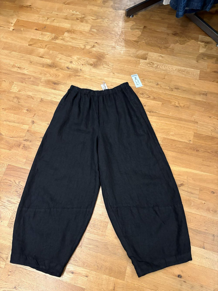 LANTERN LINEN PANT-BLACK-CUT LOOSE