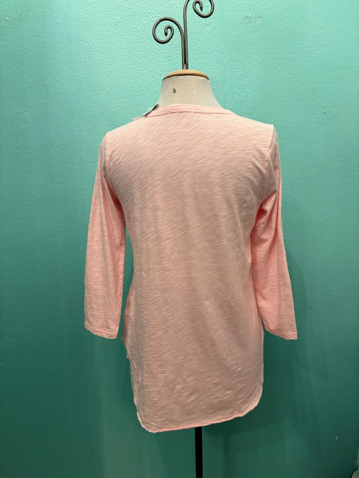 3/4 SLEEVE TEE W/CURVE HEM-ROSEWATER-MODODOC