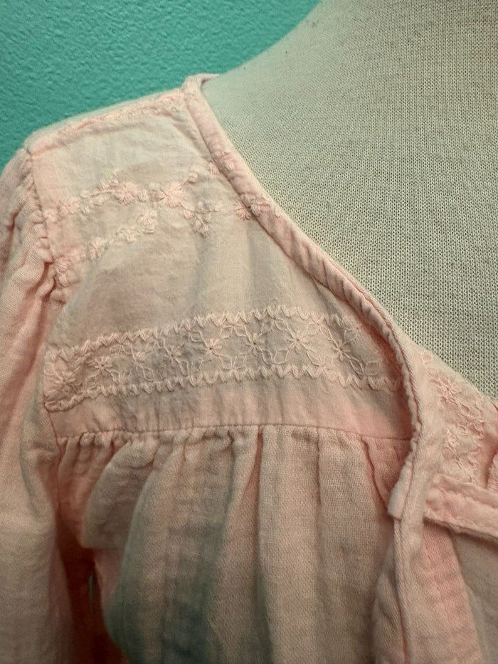 L/S FLOWY TOP WITH LACE YOKE-ROSEWATER-MODODOC