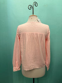 L/S FLOWY TOP WITH LACE YOKE-ROSEWATER-MODODOC