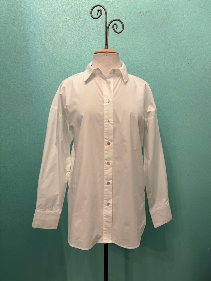 L/S CLASSIC OVERSIZE SHIRT-OFF WHITE-MODODOC