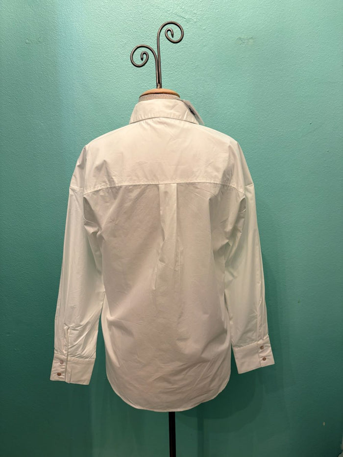 L/S CLASSIC OVERSIZE SHIRT-OFF WHITE-MODODOC