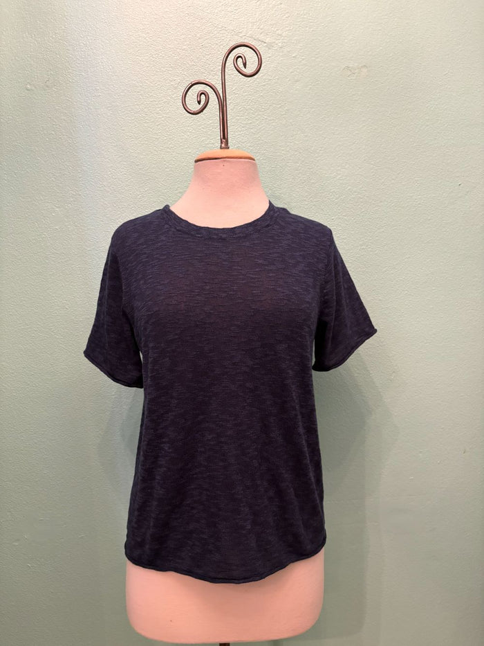 S/S CREW SWEATER-VIBRANT NAVY-MODODOC