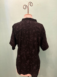 AUDREY SHORT SLEEVE SHIRT-BLACK-JOHNNY WAS